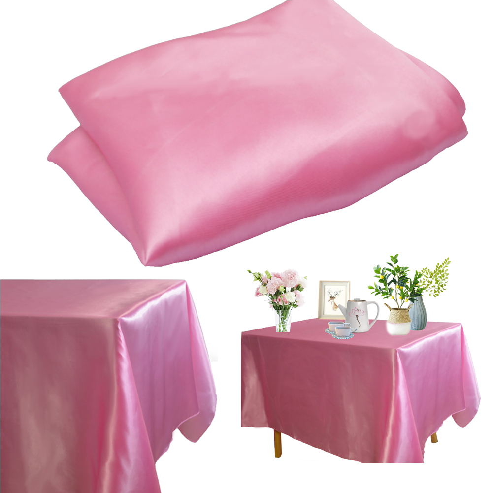 Rectangle Satin Tablecloth Overlays Wedding Banquet Decor Home Dining Table Cover For Christmas Baby Shower Birthday Table Cloth