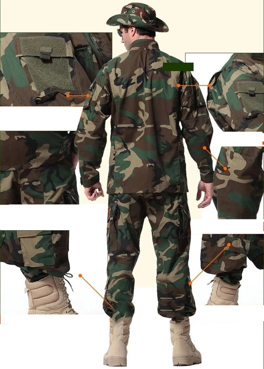 Woodland Digital CamouflageTactical Uniform Army Military Combat Uniform Cs Airsoft Hunting Uniform Shirt + Pants