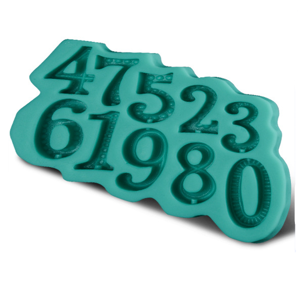 New & Hot Beautiful Numbers Modelling Fondant Decoration Mold Silicone Cake Chocolate Mold D351
