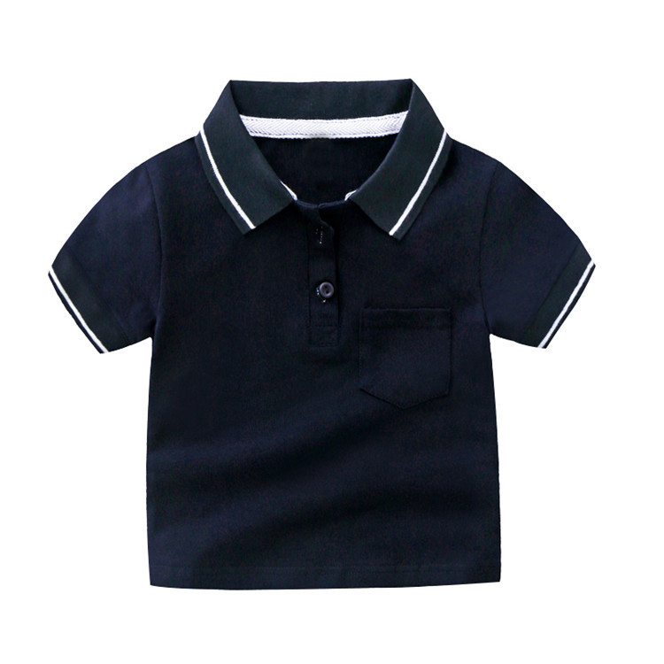 Summer Kids Polo Shirt Boys Short Sleeve Lapel Polos Clothes for Girls Cotton Print Breathable Kids Polo Shirt Children Tops