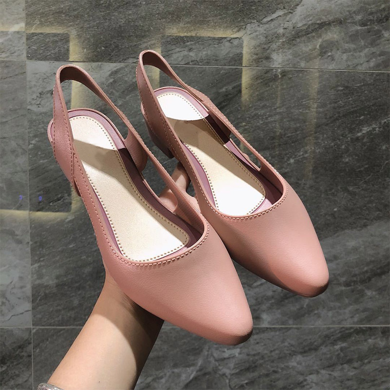 Women's Pointed Toe Wedge Sandals Ladies PU Leather Shoes Female Comfort Casual Pumps Woman Back Trip Fashion Sandals 2021 New