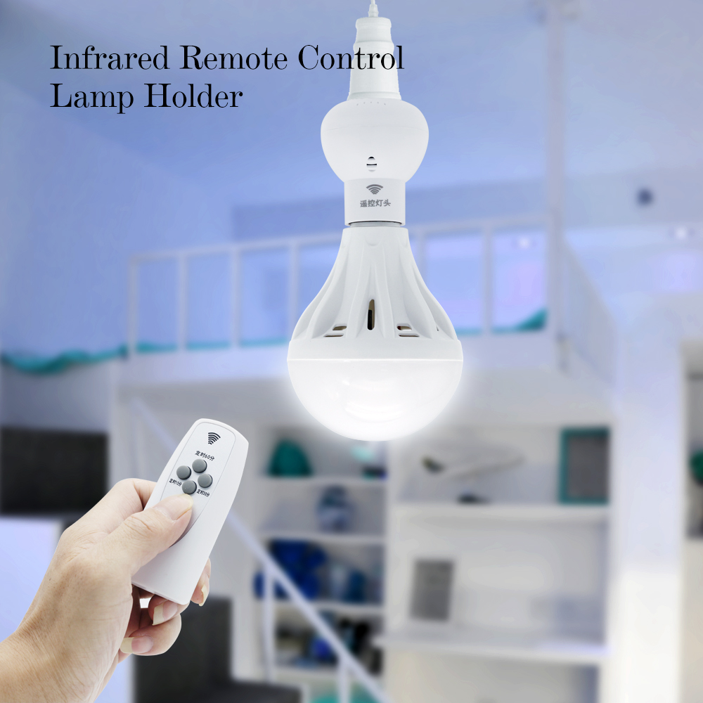 Wireless Remote Control Lamp Holder Dimmable E26 E27 Socket 220V Bulb LED Night Light with timer