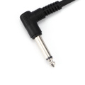 1pc 15cm Black Useful Right Angle Jumper Leads Connect Normal 2 Plugs Audio Connector Effect Pedal Instrument Guitar Pedal Cable