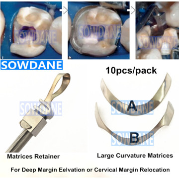Dental Tofflemire Matrix for Deep Margin Elevation Large Curvature Matrices Retainer Sectional Contoured Matrice dental Material
