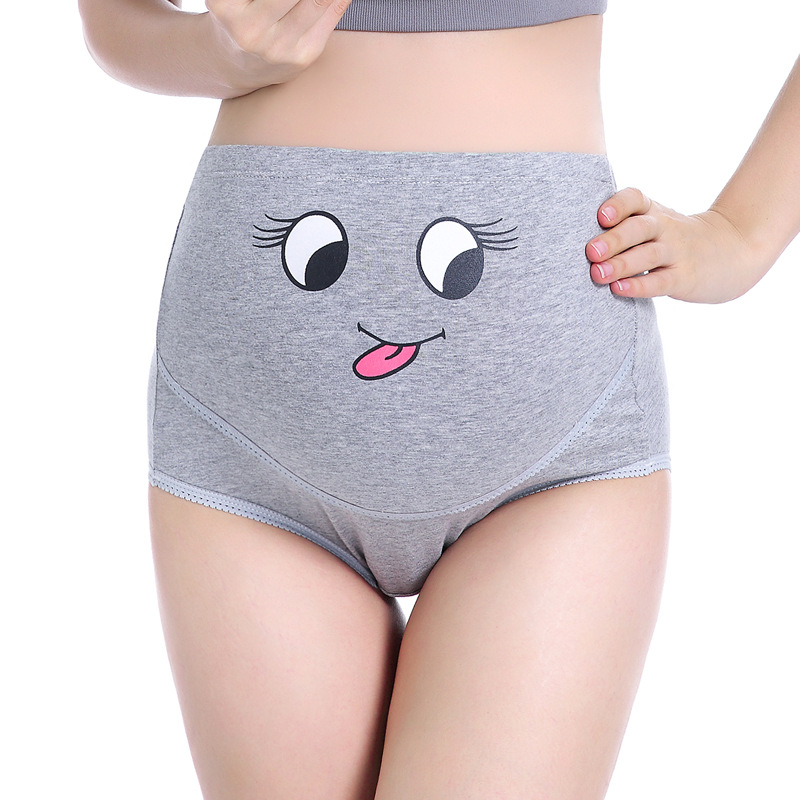 4pc Maternity Panties Cotton Briefs Pregnancy Underwear For Pregnant Women UnderPants Cartoon Seamless Maternal Intimates