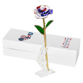 US Flag Rose w Stand