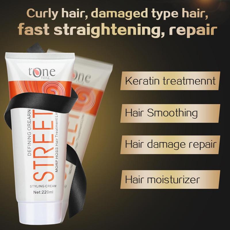 Natural Hair Relaxer Cream Fast Hair Straightening Hair Essenc Moisturizing Shiny Repair Damage Salons Hair Smoothing Treat Q0C8