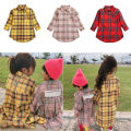 Toddlers Newborn Boys Girl Kids Plaid Coat 1-7Y Top Long Sleeve Long Sleeve Casual Outwear Clothes Set