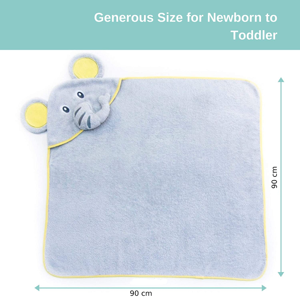 AMTOYLarge Size 90X90cm Baby Towel Ultra Soft and Super Absorbent Baby Bath Towels Washcloth for Newborns, Infants and Toddlers