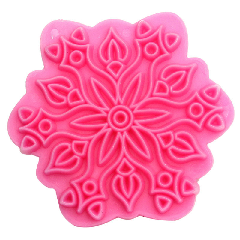 4 PCs/ Set Baking Tools Quyi Flower Pattern Cookie Cutter Cake Mold Biscuit Stamp Fondant Embosser Cake Decorating Tools K002