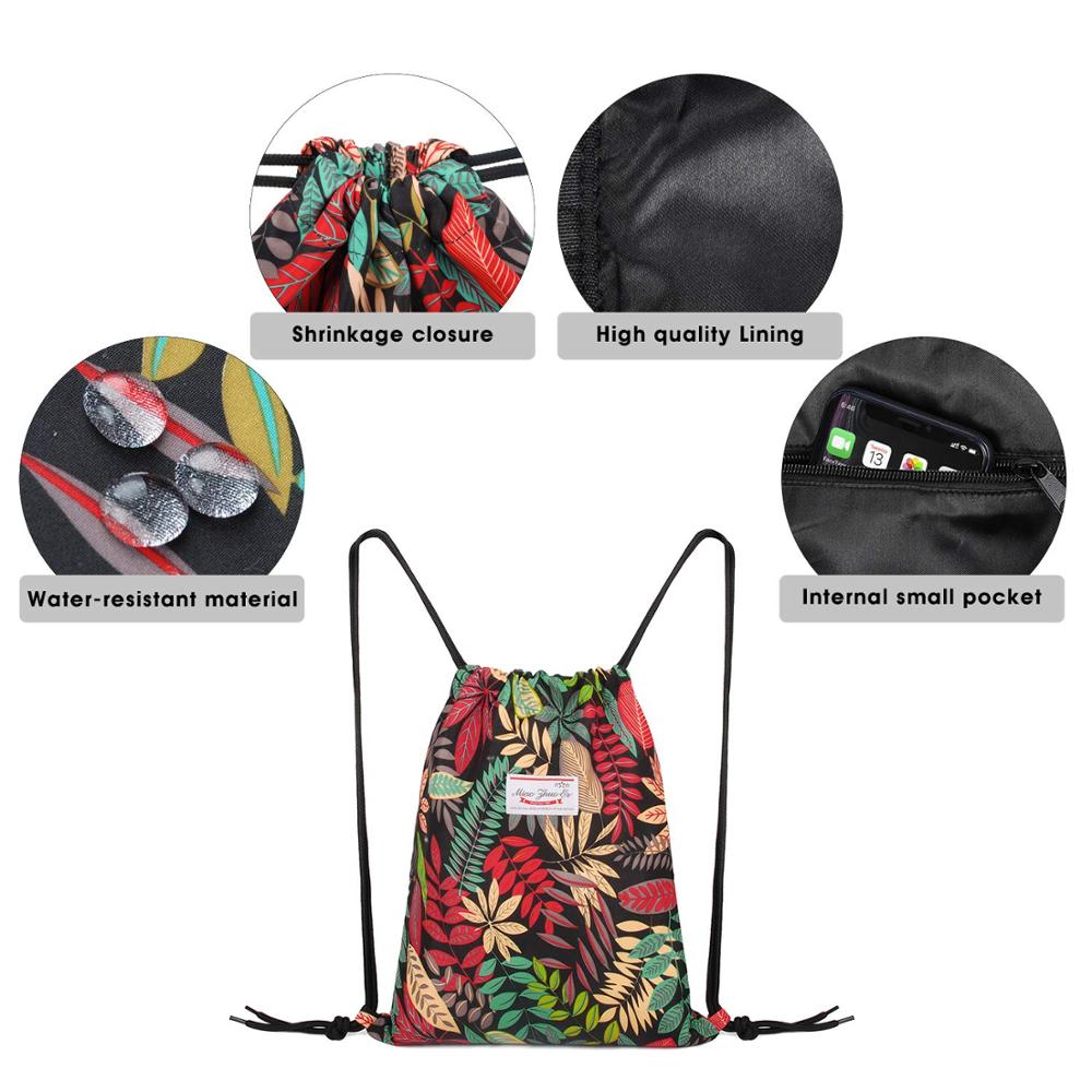 Fishing Waterproof Gym Bag Woman Girls Sports Bag Travel Drawstring Backpack waterproof bag for Training Fitness Bags Softback