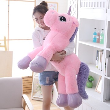 85cm/100cm Ponies Unicorn Plush Toys Giant Stuffed Animal Horse Toy Soft Unicornio Peluche Doll Gift Children