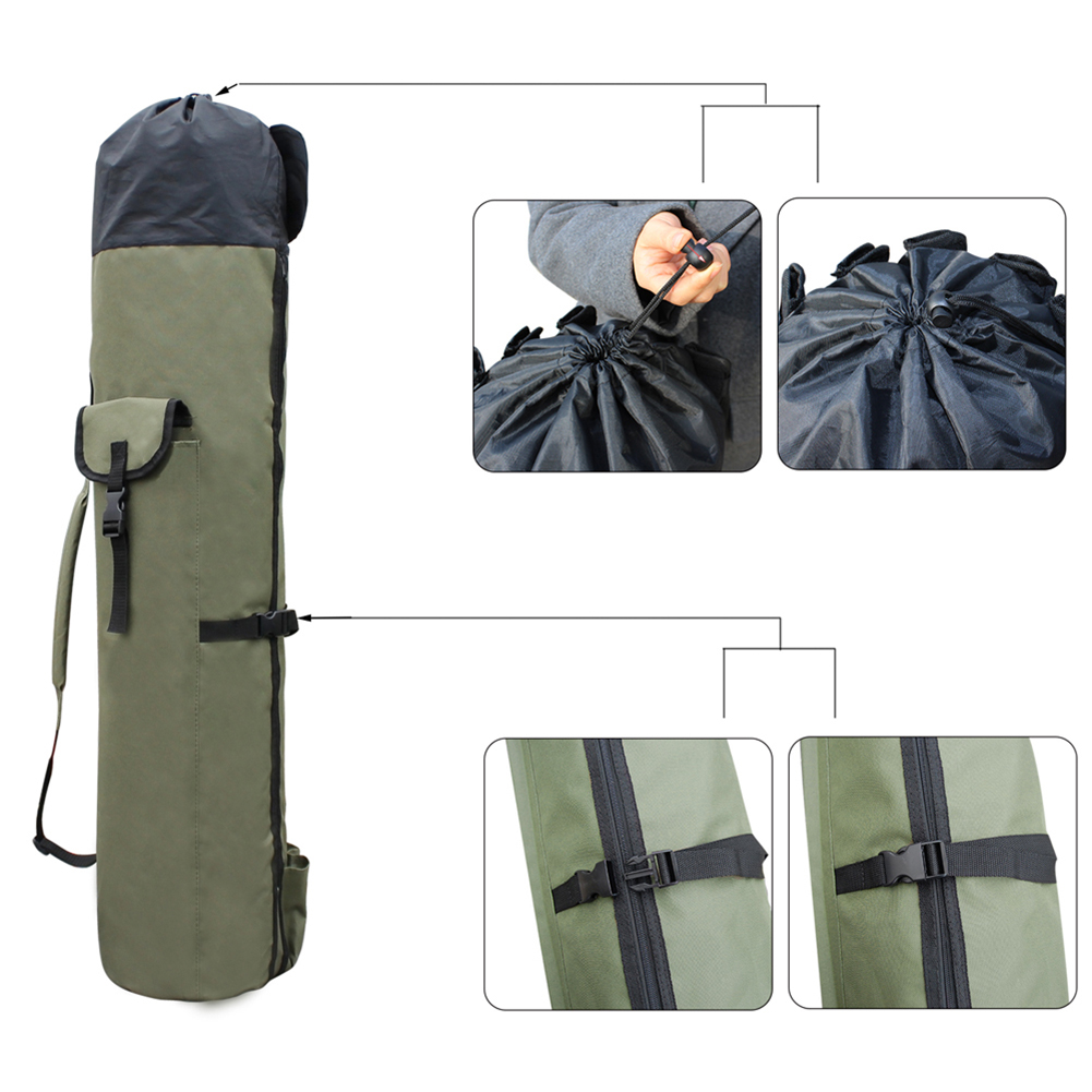 Portable Multifunction Nylon Outdoor Fishing Rod Tackle Tools Storage Bag Pouch Backpack Fishing Bags Camping Equipment