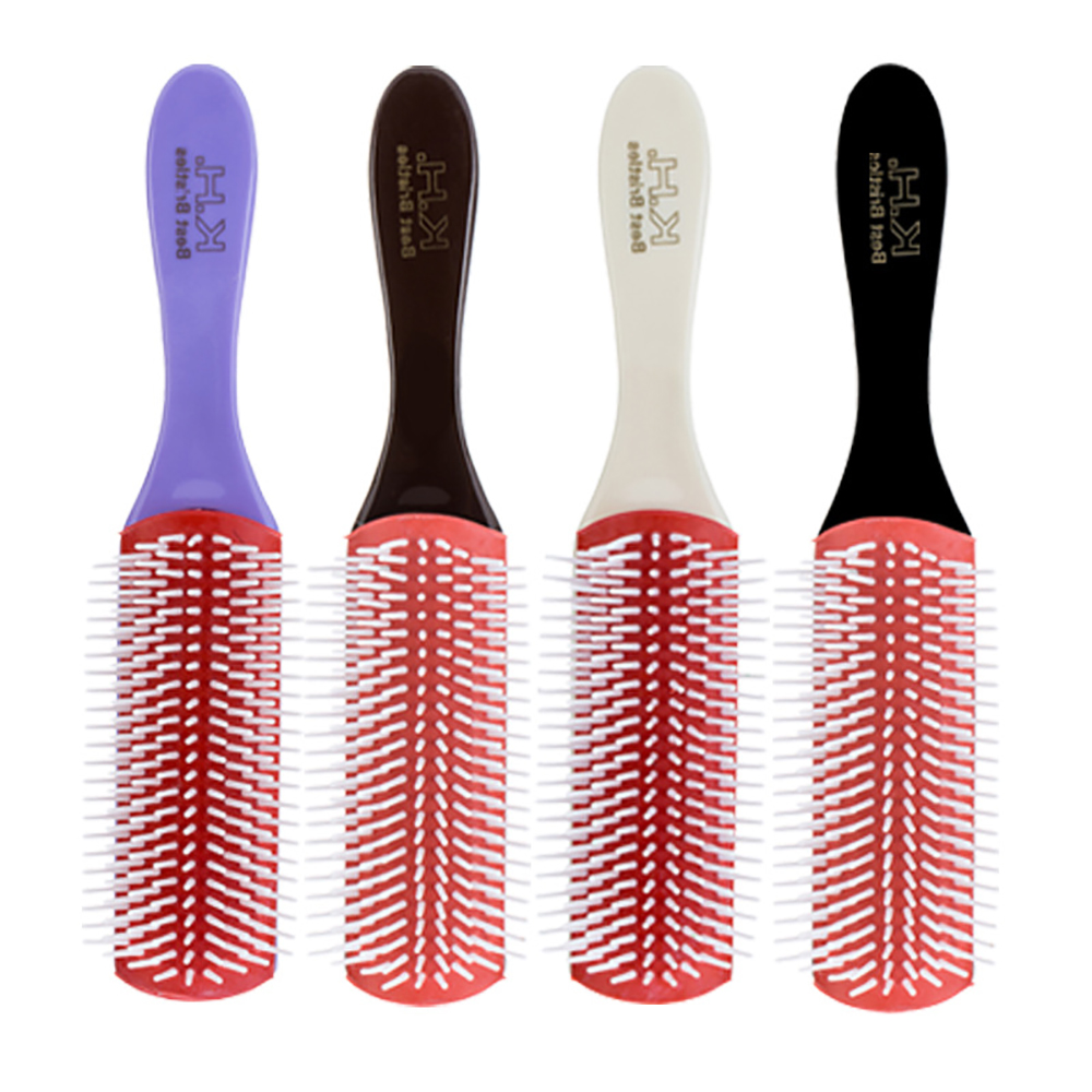 1pc 20.7cm Anti Static 9 Rows Hair Comb Scalp Massage Hair Brush Handcraft Men Oil Styling Comb Hairdressing Tool Health