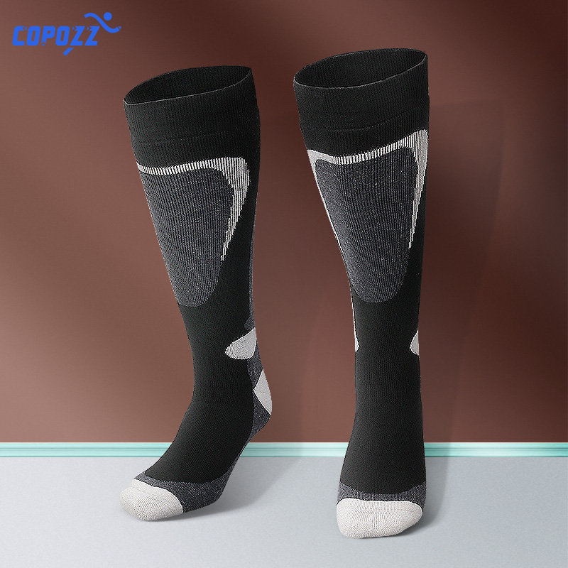 COPOZZ Ski Socks Thick Cotton Sports Snowboard Cycling Skiing Soccer Socks Men & Women Moisture Absorption High Elastic Socks