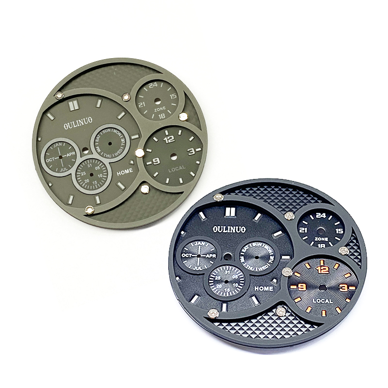 dual time zone watch dial