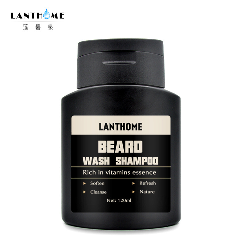 Lanthome Men's Beard Shampoo Vitamin Essence Deep Cleansing Nourishing Beard Cleanser Moisturiser Deep Cleansing Beard Wash