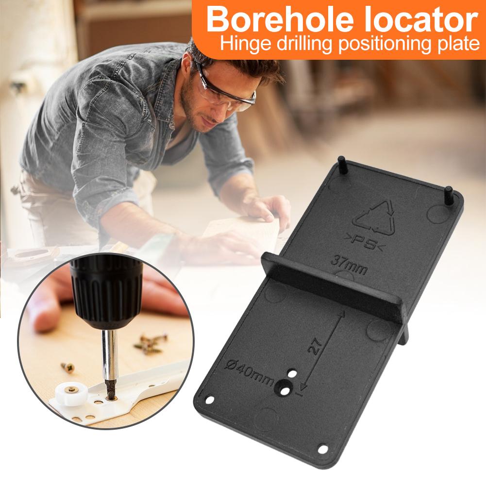 Woodworking Punch Hinge Drill Hole Opener Locator Guide Drill Bit Hole Tools Door Cabinets DIY Template Woodworking Tool