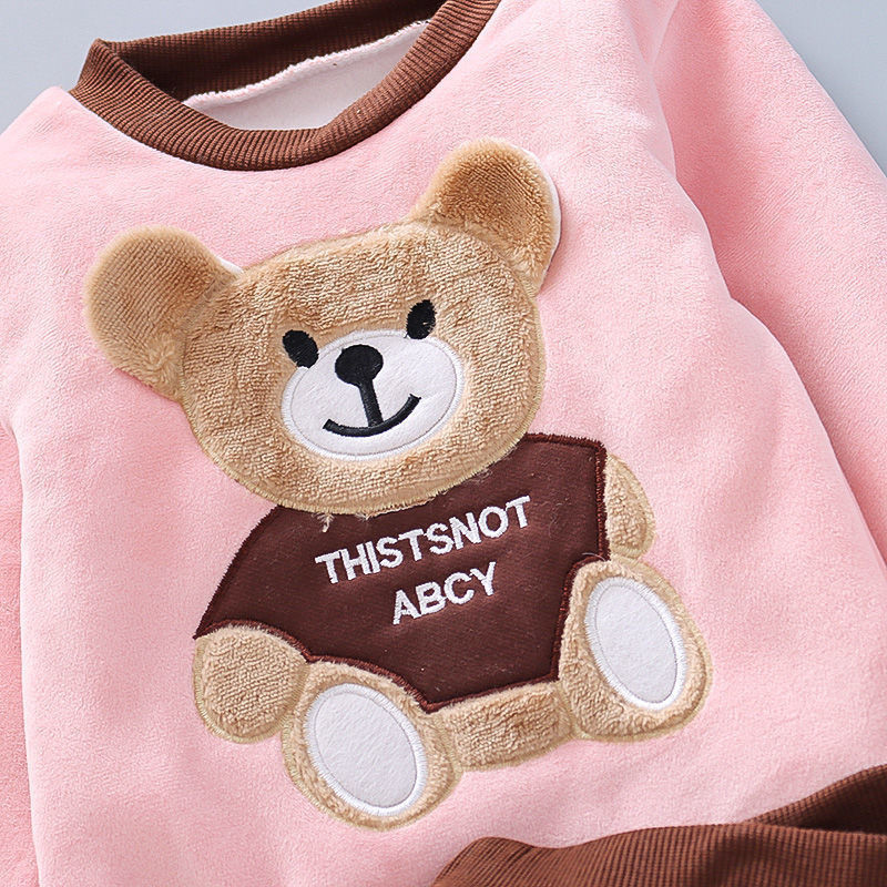 Autumn Spring Baby Girl Clothes Cotton Hooded Sweatshirt Suspender Striped Long Sleeve Hoodie Tracksuit Baby Boy Clothing Set