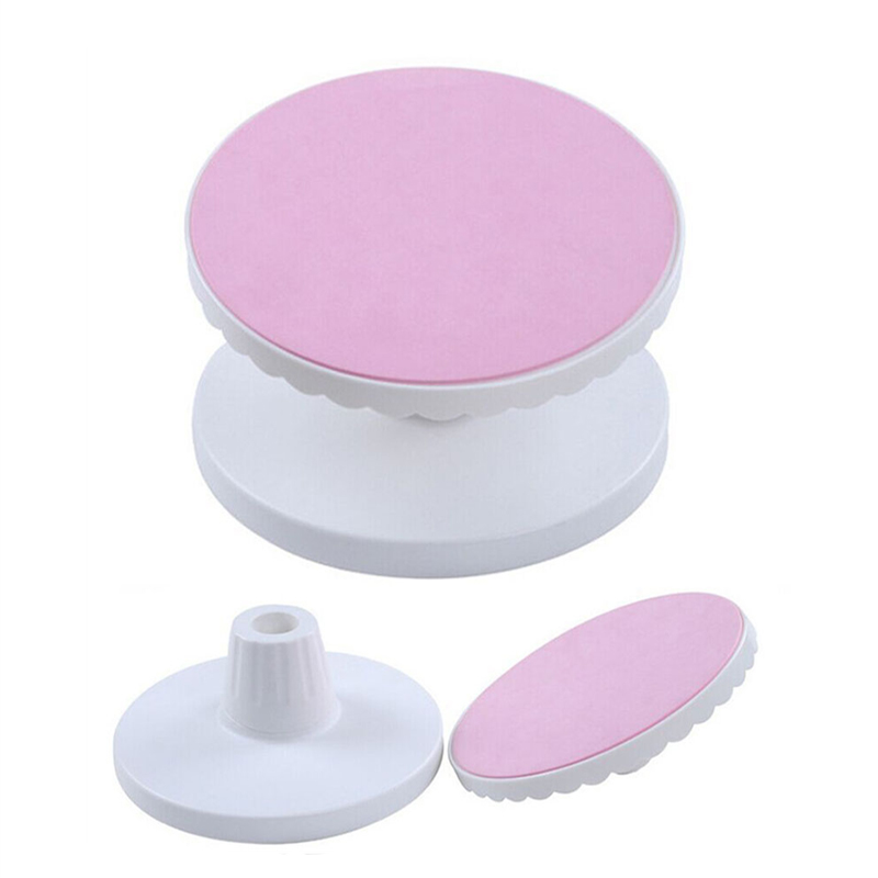 Cake Swivel Plate Plastic Turntable Decoration 360 Degree Manual Revolving Round Cake Stand Platform Kitchen Baking Tool CT1031