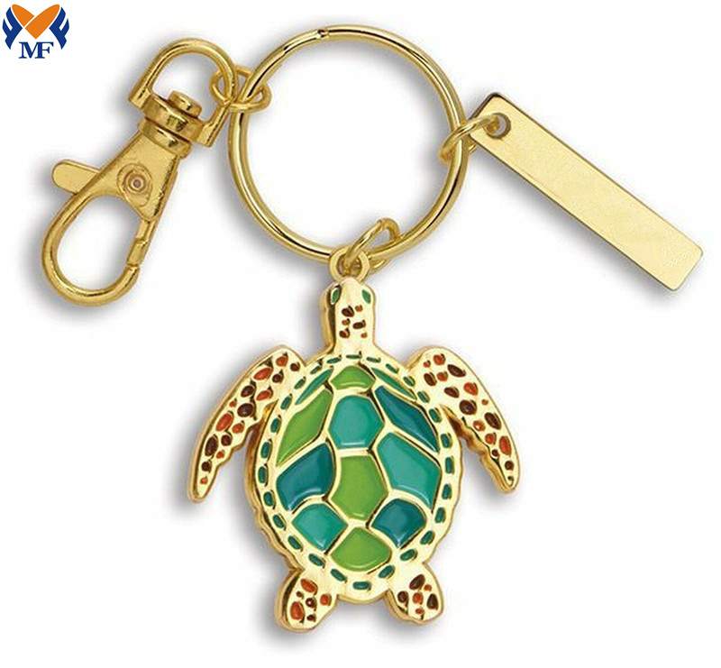 Turtle Enamel Keychain