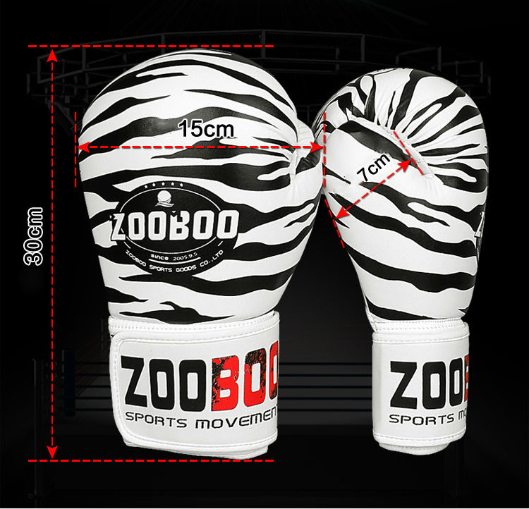 Men/women thickening boxing gloves Adult Professional Sanda Gloves boxing sports gloves in tiger Pattern