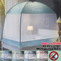 200x150cm Three Doors Yurt Mosquito Net Canopy With Bracket Bed Tent Curtain With Frame Home Bedroom Decor