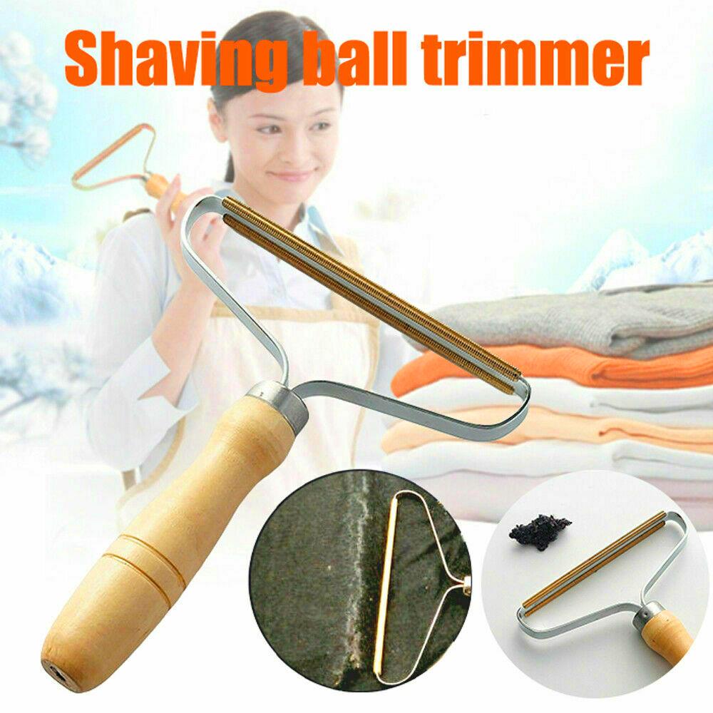 Portable Manual Lint Remover Woolen Coat Shaving Device Clothes Trimmer Machine Pruning Simple Wooden Timmer Wool Hair Sweaters