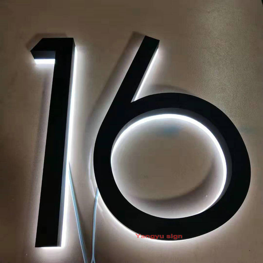 custom led light letters outdoor backlit light house numbers 3d illuminated letters sign