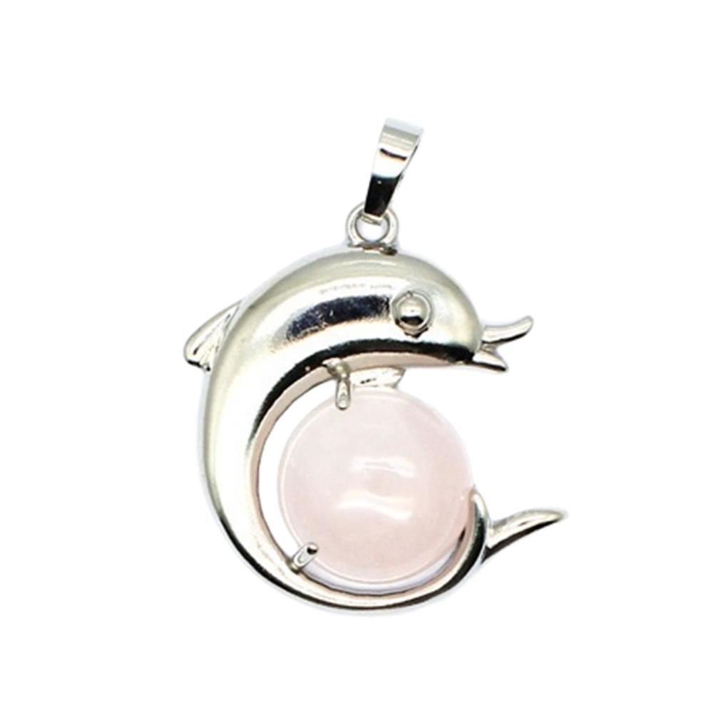 New Arrival Natural Stone Dolphin Pendant Gemstone Healing Dolphins Charm Pendant for DIY Jewelry Making