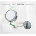 7 inch Dual Arm Extend bathroom mirror with Battery LED light 10 x magnification 2-Face wall mirror bath hanging Makeup