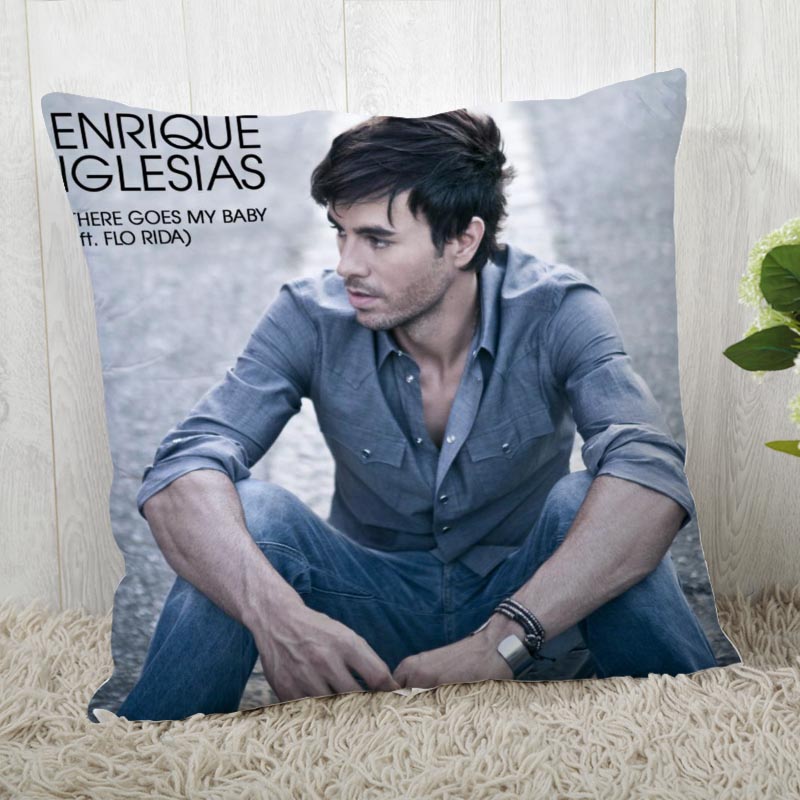 45X45cm,40X40cm(one sides) Pillow Case Modern Home Decorative Enrique Iglesias Pillowcase For Living Room Pillow Cover