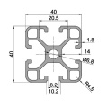 1PC 4040 Aluminum Profile Extrusion 100-800MM Length European Standard Anodized Linear Rail for DIY CNC 3D Printer Workbench