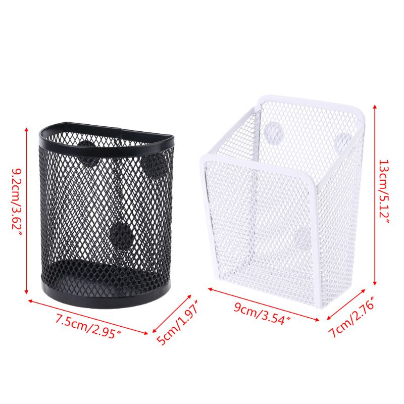 Metal Wire Mesh Magnetic Basket Storage Box Pen Pencil Makeup Organizer Kitchen Drop shipping