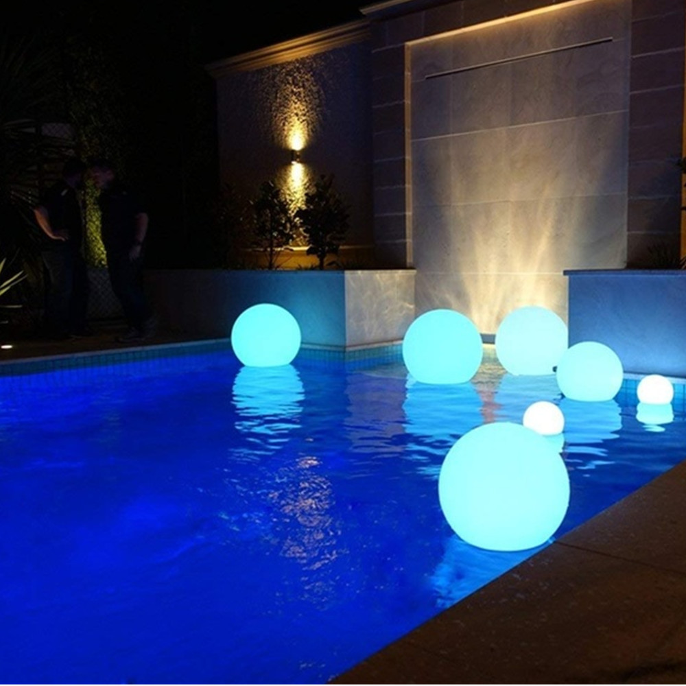 Floating Pool Lights 19 Inch Inflatable Waterproof IP68 Outdoor Pool Ball Lamp 16 Color Changing LED Night Light Party Decor