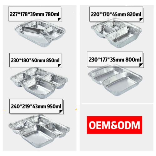 Suppliers for Compartment Disposable Aluminum Foil Fast Food Container