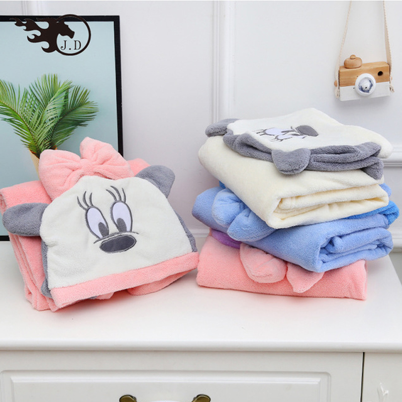 Baby Bathrobe Towel Cute Animal Cartoon Kids Blanket Kids Hooded Bathrobe Toddler Baby Bath Towels Newborn Baby Children Towel