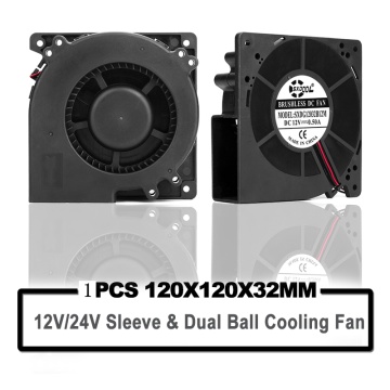 SXDOOL cooling fan blower 120mm 12cm Blower Fan 12V 24V 120X120X32mm Ball Computer Radial Turbo Fan Cooling Fan