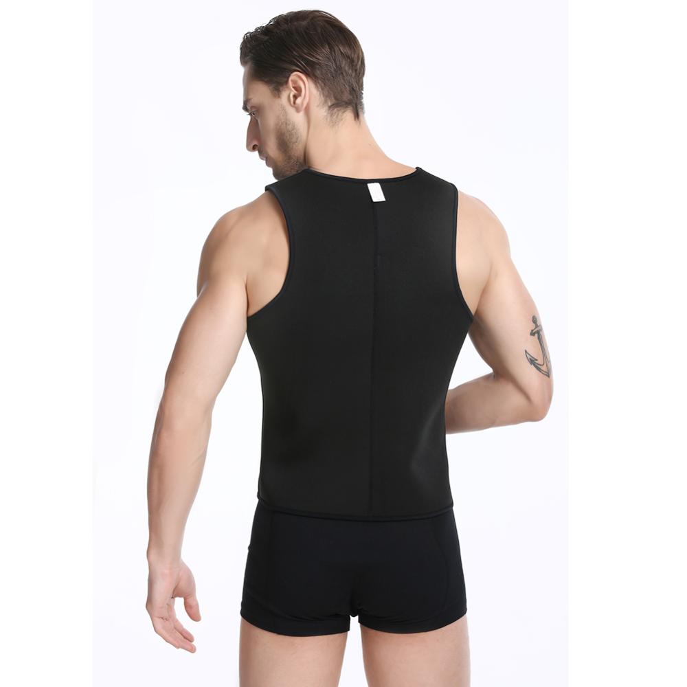 VIP link Men Neoprene Sauna Suit Hot Body Shaper Corset for Weight Loss with Zipper Waist Trainer Vest Tank Top Workout Shirt