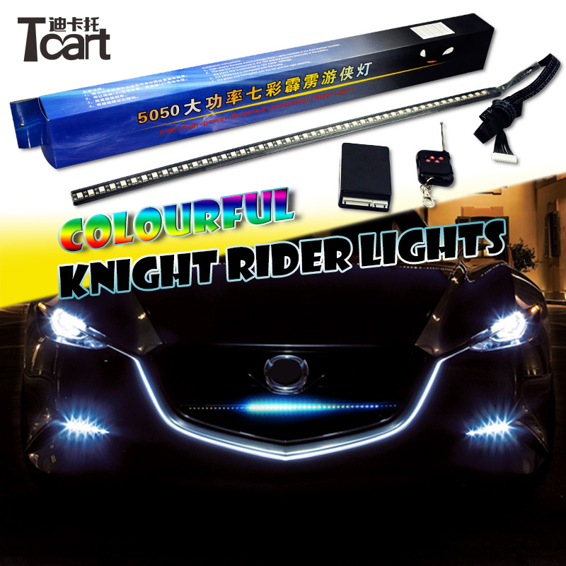 Tcart 147model Waterproof 54CM 48LED RGB highpower remote RGb color LED Knight Rider Lights with wireless remote control