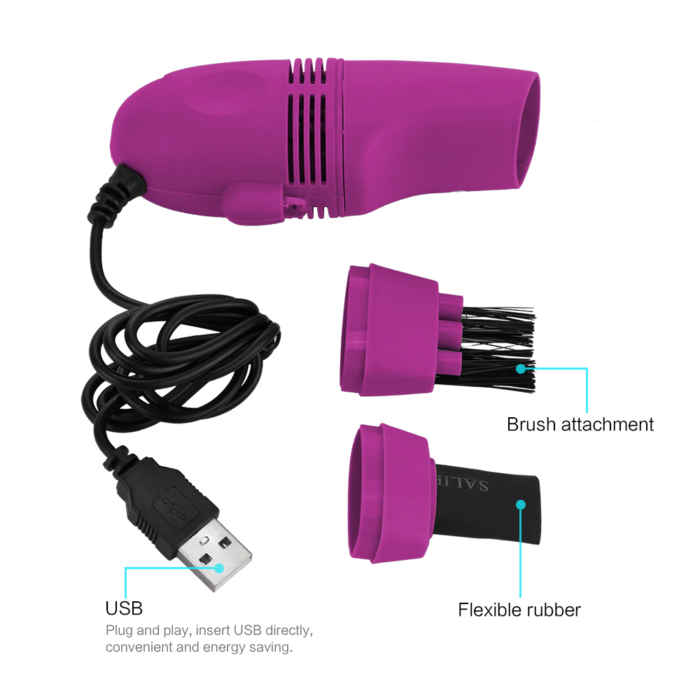 USB Gadgets for Computer Vacuum Mini USB Keyboard Cleaner Laptop Brush Dust Cleaning Kit