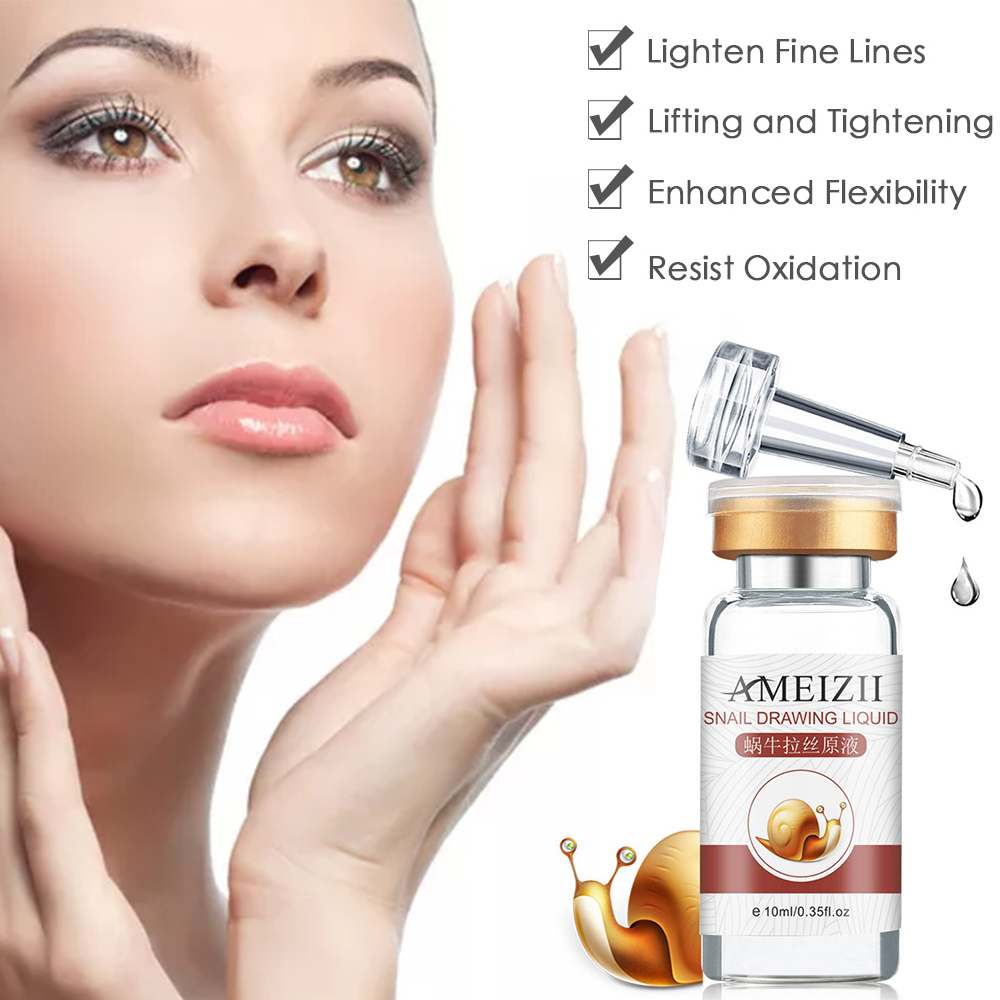 10ML Snail Essence Hyaluronic Acid Serum Moisturizing Whitening Lifting Firming Essence Anti-Aging Face Repair Serum TSLM2