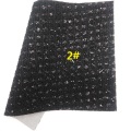 BLACK Glitter Fabirc, Suede Faux Leather Fabric, Weaving Synthetic Leather Fabric Sheets For Bow A4 8"x11"Twinkling Ming XM414