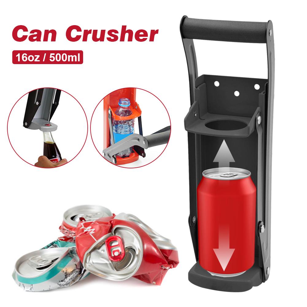 Can Crusher Bottle Opener Eco-Friendly Recycling Tool Wall Mounted Hand Push Soda Beer Smasher Kitchen Smasher Tools 12/16oz