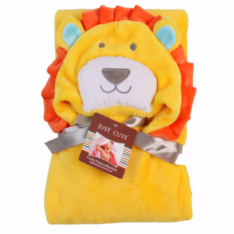 2017 New Cottons Hooded Animal Lion Baby Bathrobe High Quality Pattern Cartoon Baby Towel Character Kids Bath Robe Infant Towel