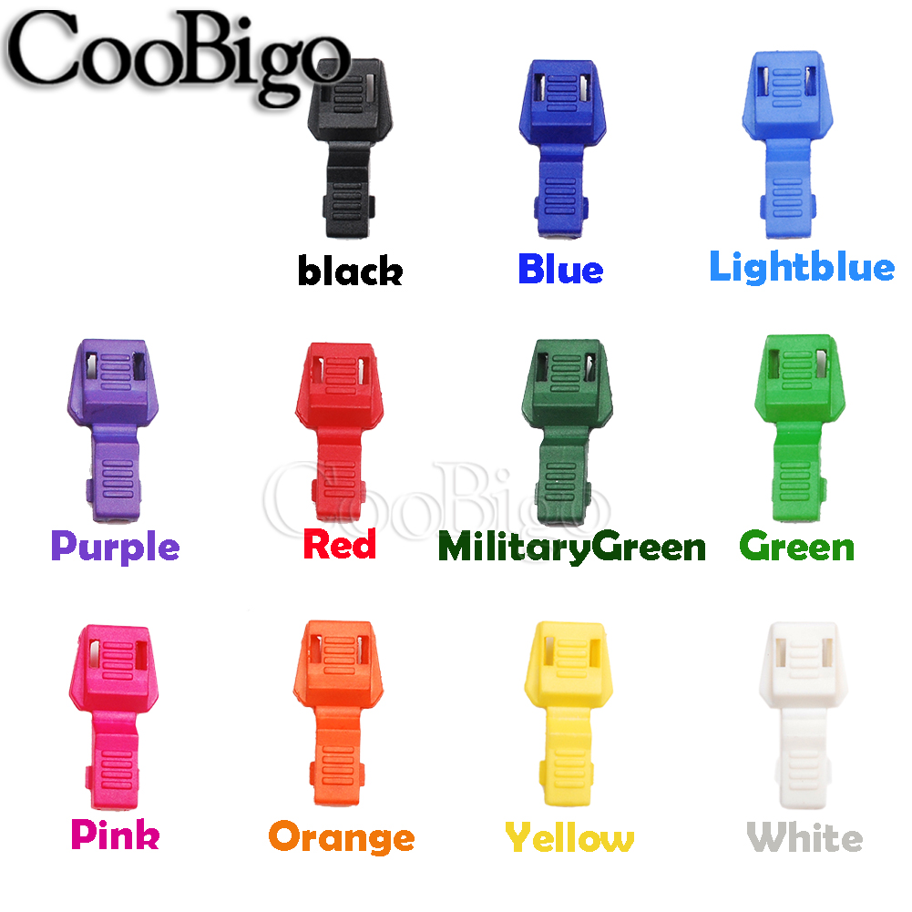 50pcs Cord Ends Clip Plastic Colorful for Zipper Pull Rope Lanyard Backpack Paracord Shoelace Sportswear DIY Accessories