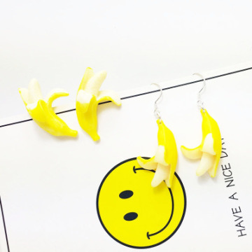 New Arrival Creative Cute Banana Earings Small Fresh Fruit Drop Dangle Fashion Funny Personality Jewelry For Women Girls Party