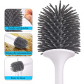 Silicone Toilet Brush Soft Bristle Wall-mounted Bathroom Toilet Brush Holder Set Clean Tool Durable ThermoPlastic Rubber