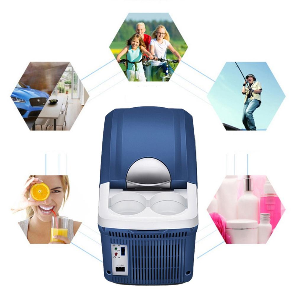 8L Mini Portable Cooling Warming Refrigerators Freezer Insulation Box Dual Use Cooler Warmer For Auto Car Outdoor Picnic