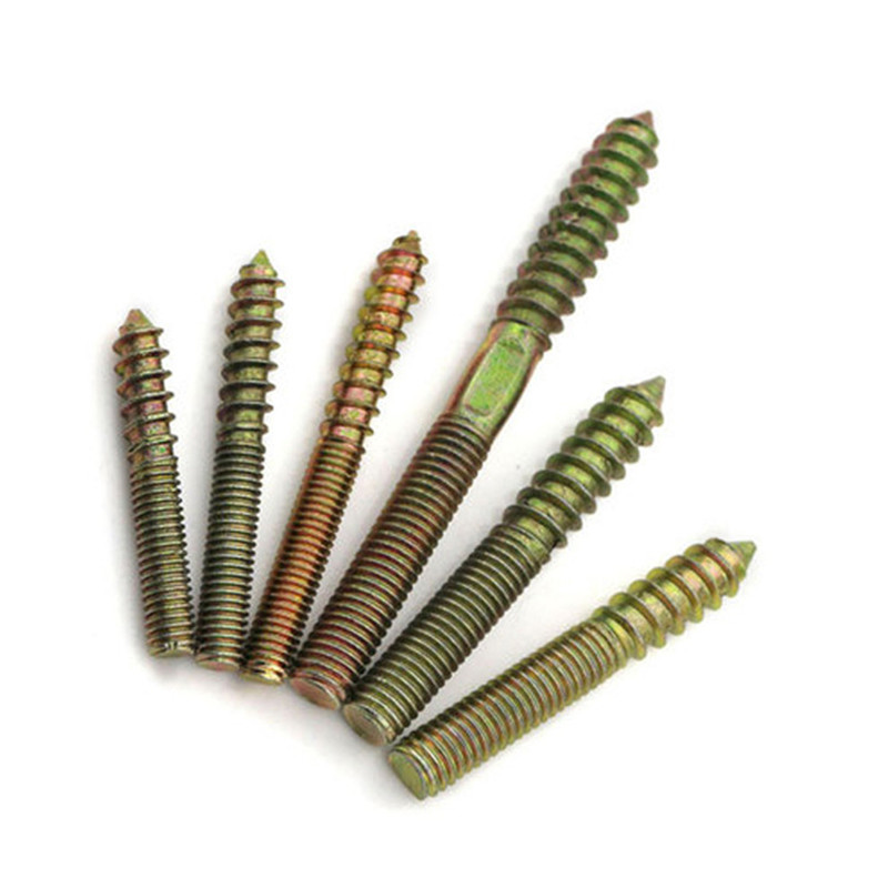 10Pcs M8 M10 Carbon Steel Hanger Bolt 60mm-120mm Length Double Headed Bolt Screw for Furniture connector Repair replacement part